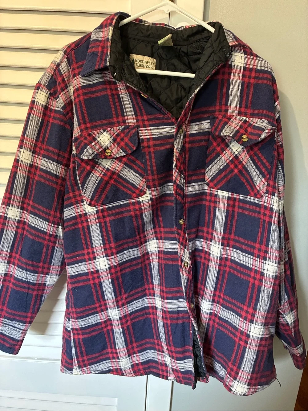 90s Vintage Northwest Territory Plaid Quilted Jacket Shirt